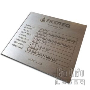 Khắc Laser Nhãn Kim Loại