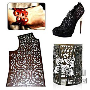 Cắt hoa văn trên da bằng tia laser