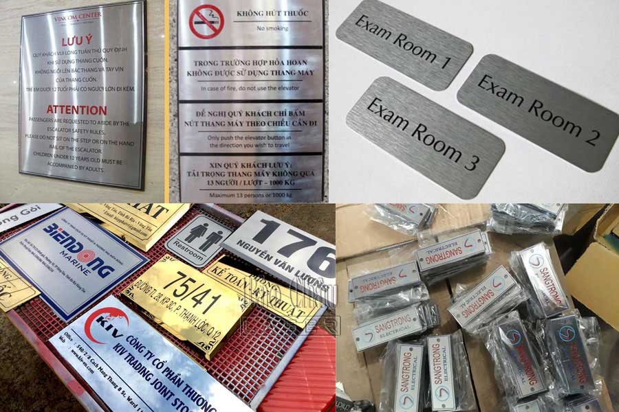 Tem nhãn inox kim loại ăn mòn